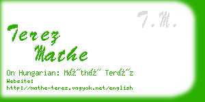 terez mathe business card